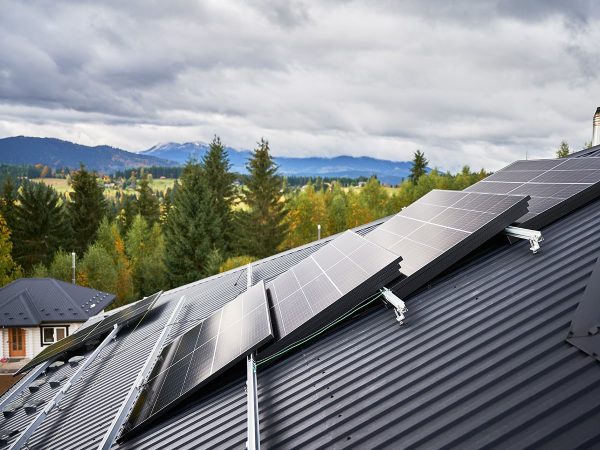 Solar panels on a roof